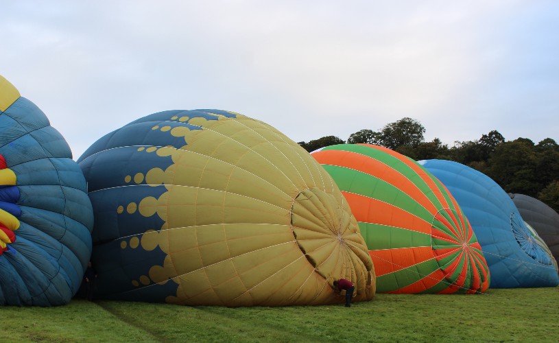 Inflating the balloons